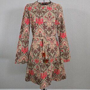 NWOT Zara Floral Linen Blend Mini Dress
